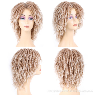 Wholesale Synthetic Braided Wigs for Black Women Ombre Dreadlocks Wig Faux Locs Crochet Hair Wigs